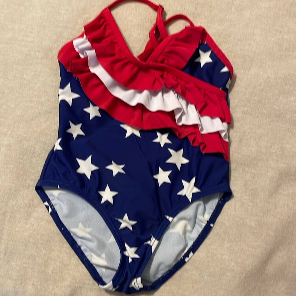 Size 2-3 American flag Swimsuit brand unknown